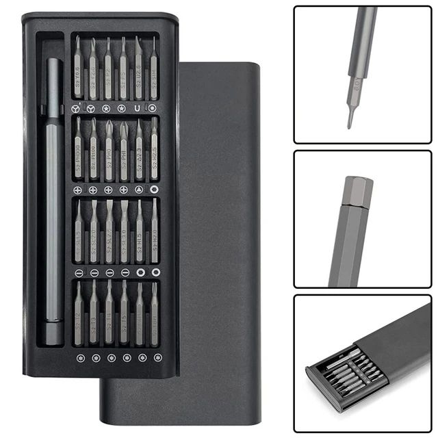 24 In 1 Magnetic Screwdriver Set High Quality Steel Bits Portable Durable Hardware Practical Repair Tool Kit