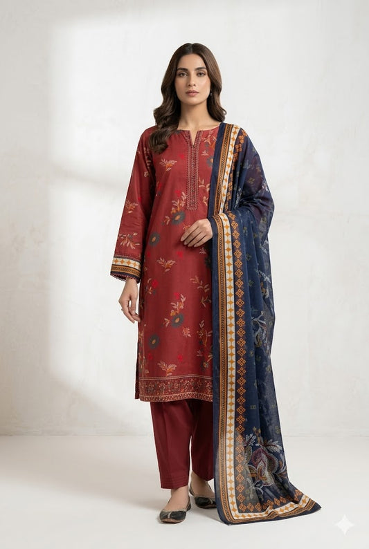 Unstitched Premium Suit for Women – Elegant Designer Fabric
