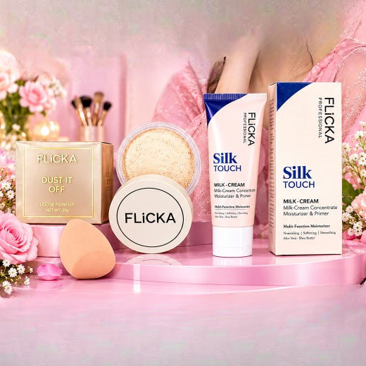 3 In 1 Flicka Glowy Makeup Deal - Personal Care Accessory Designed For Styling And Daily Routine - Ivory