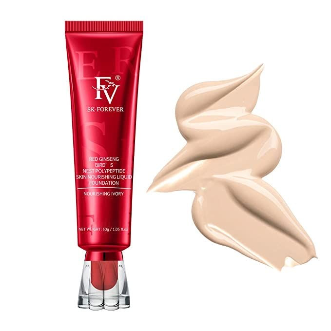 FV Red Ginseng Bird's Nest Polypeptide Skin Nourishing Liquid Foundation - 30ml